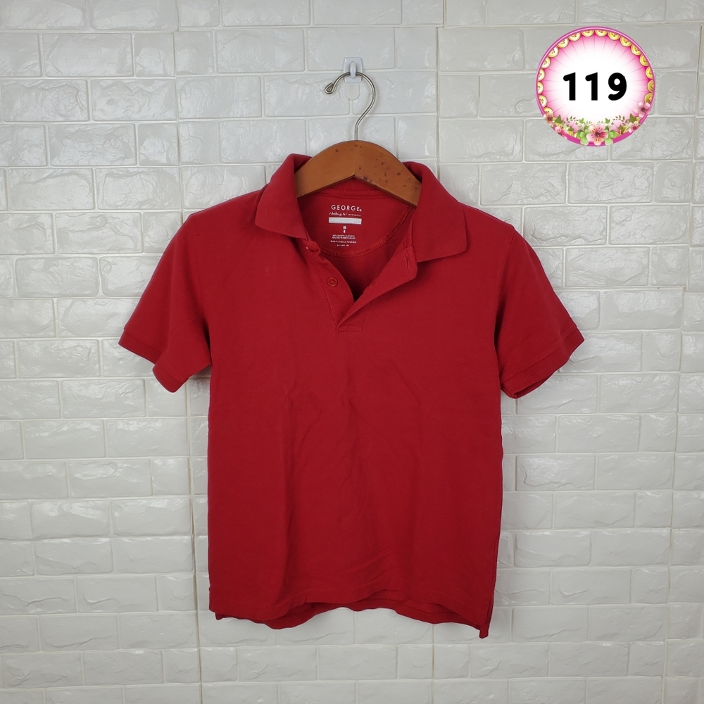 george medium red polo shirt